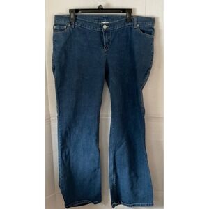 To The 9 Blue Straight Leg Stretch Denim Jeans Womens Size XL Portugal Made
